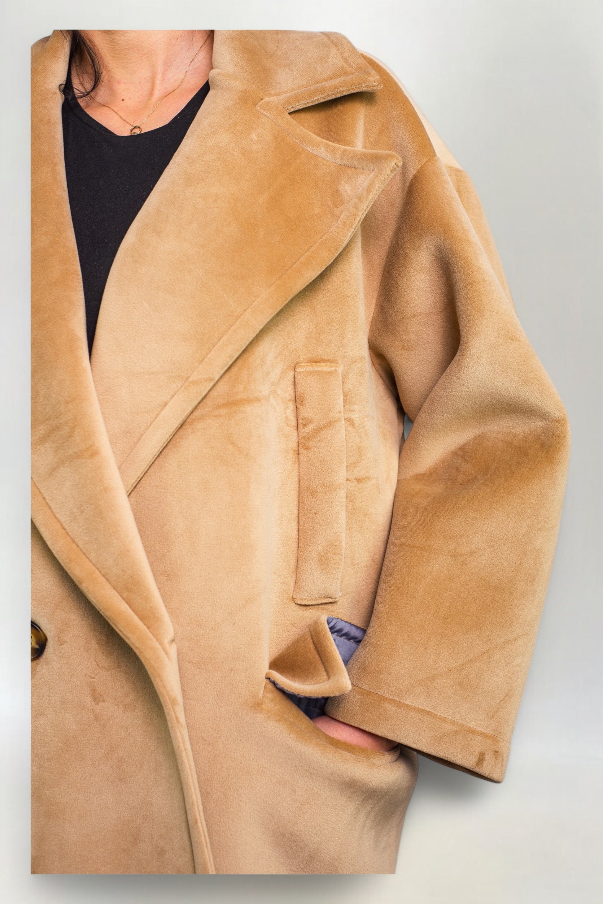 Płaszcz Oversize Beżowy