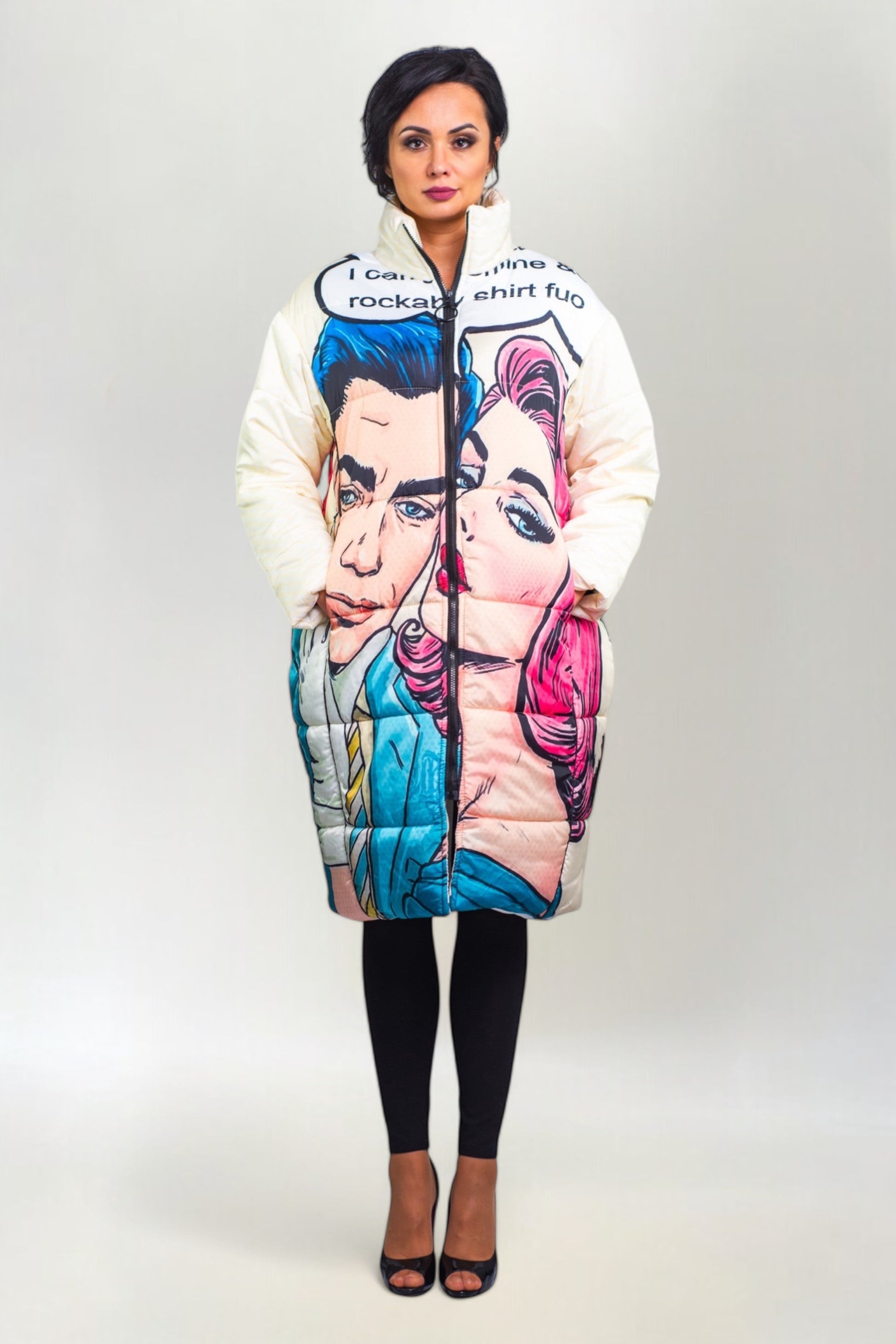 Płaszcz Puchowy Comics