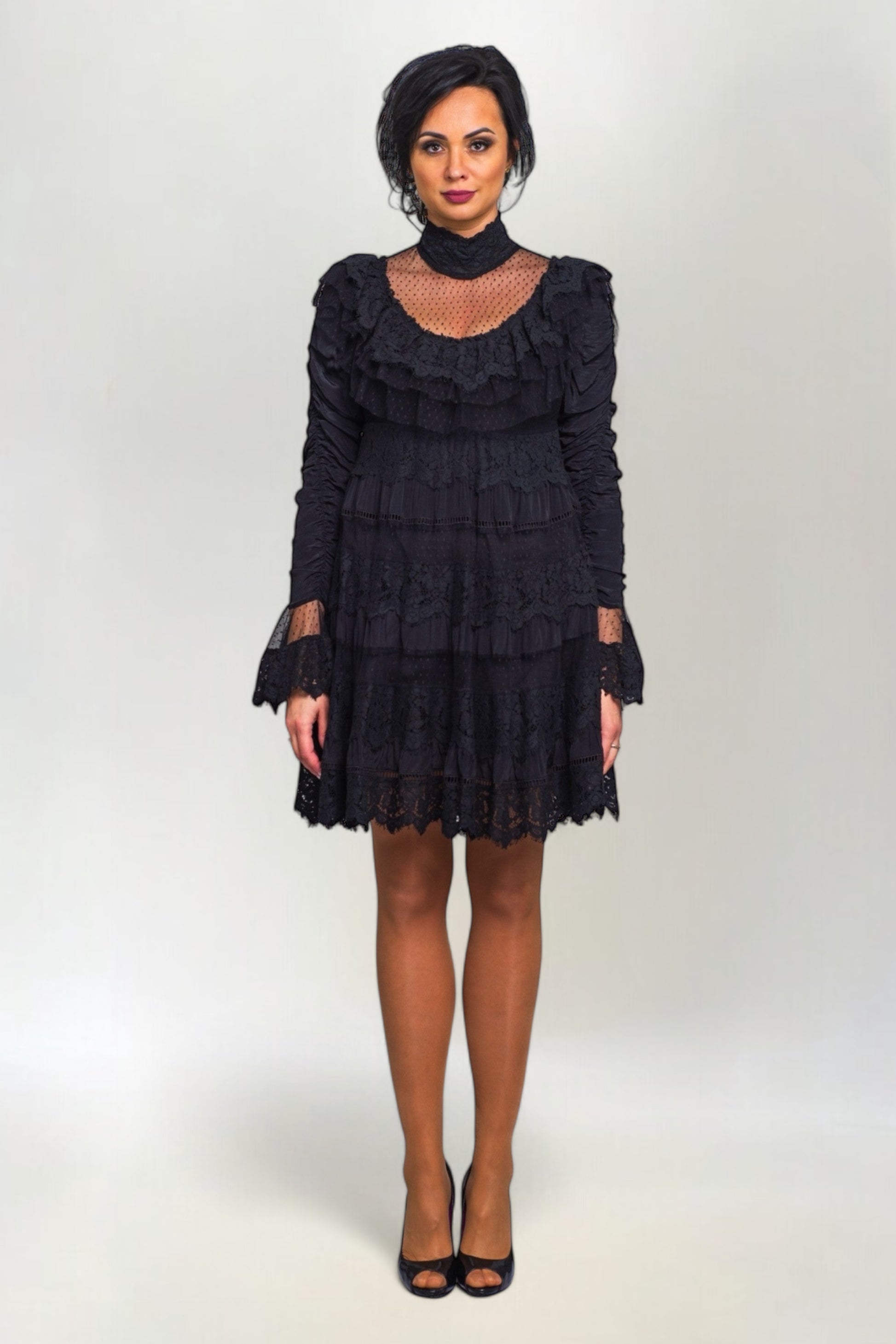 Sukienka Hand Made Koronkowa Czarna