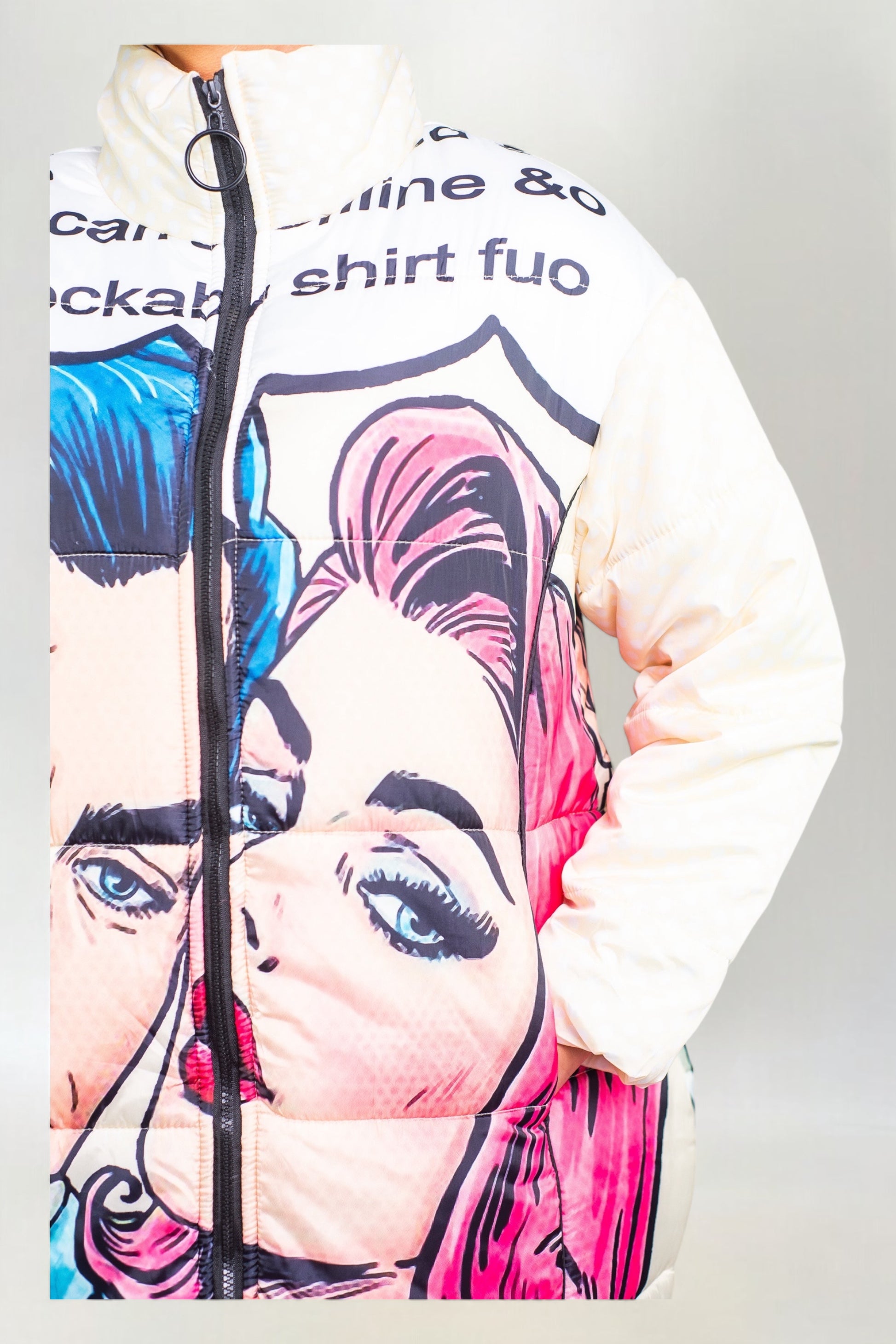 Płaszcz Puchowy Comics