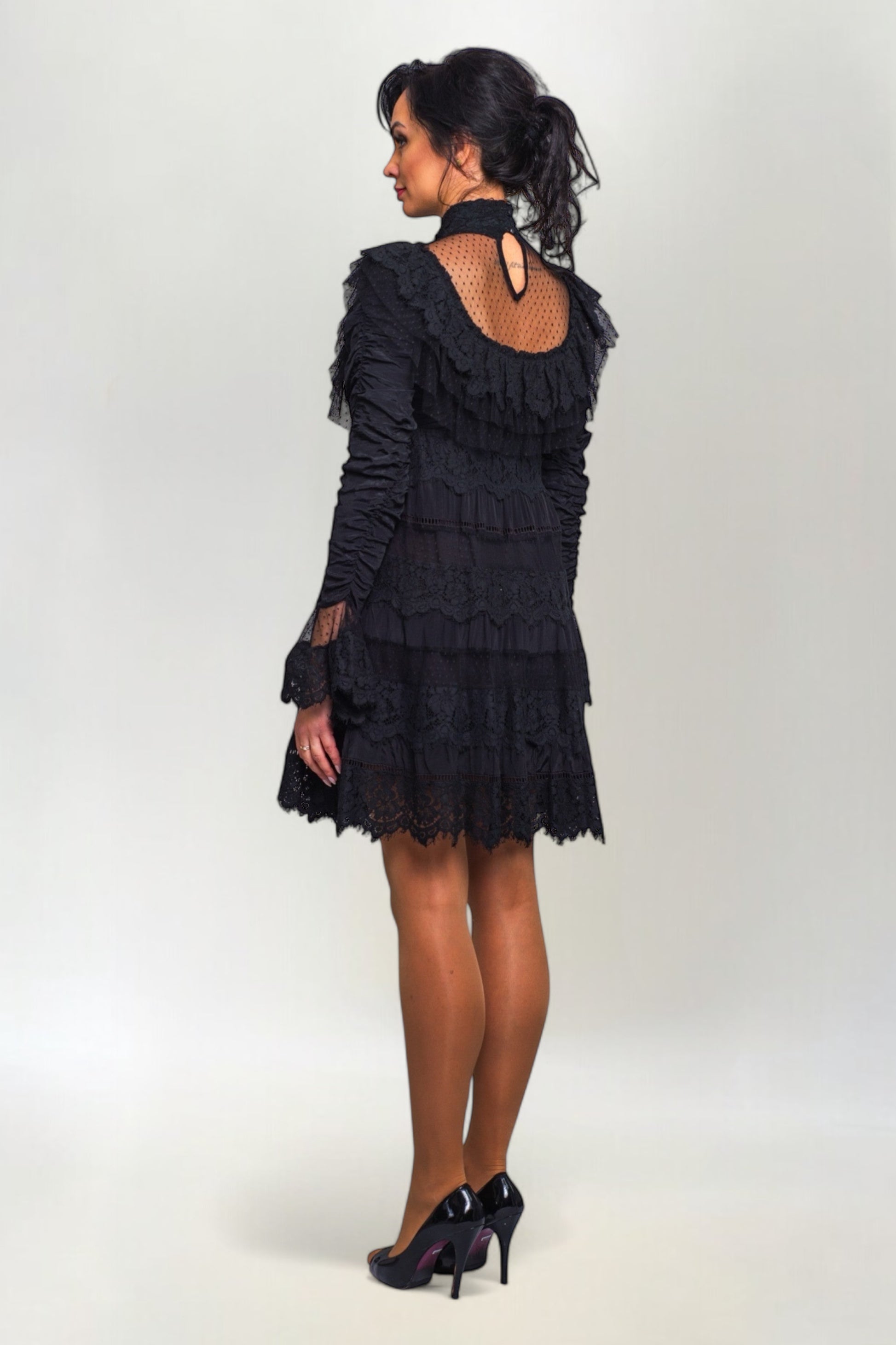 Sukienka Hand Made Koronkowa Czarna