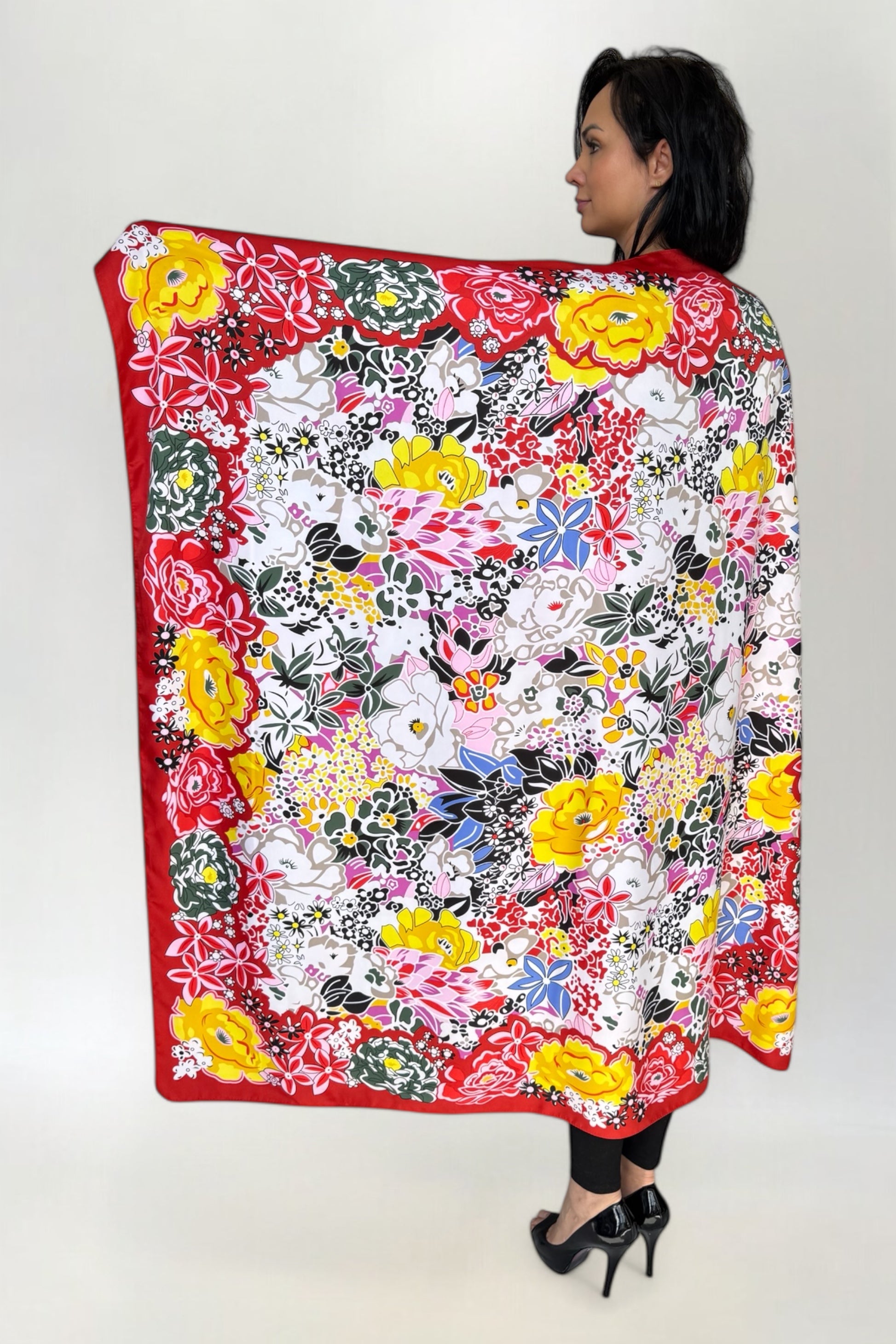 Apaszka Duża Jedwab 128x128cm