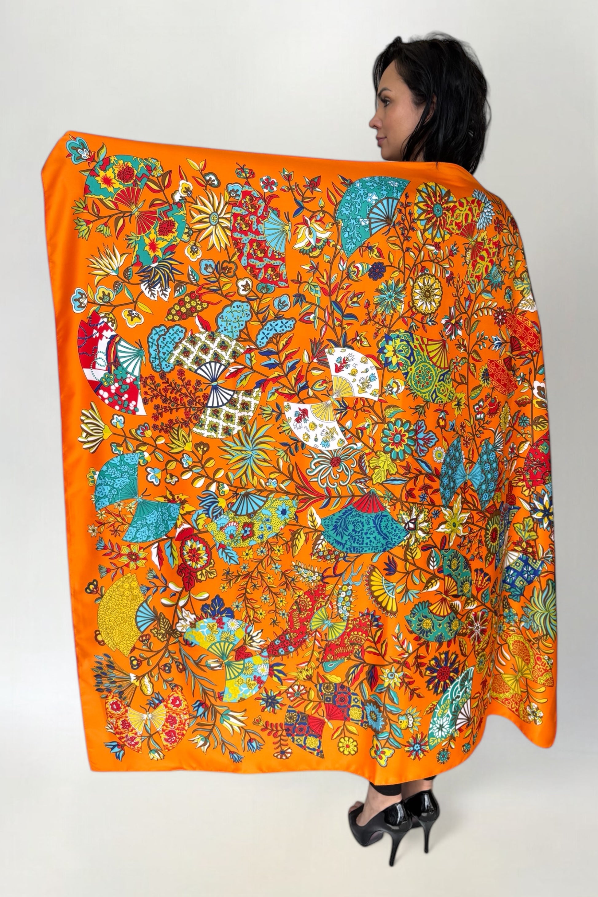 Apaszka Duża Jedwab 128x128cm